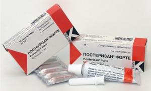 Posterisan suppositories for hemorrhoidal pathology Contraindications Posterisan forte in the form of a candle